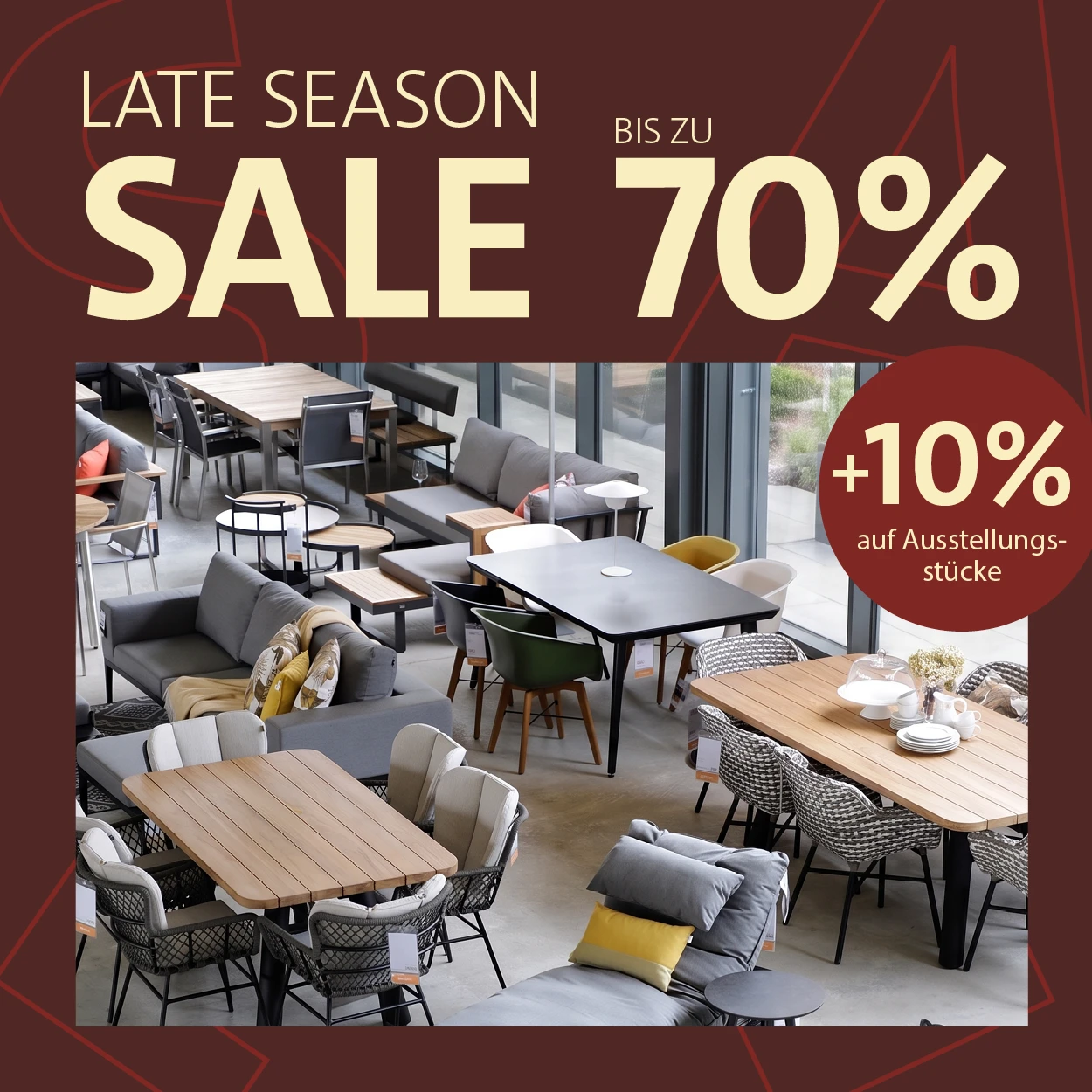 Last chance – Up to 70% off garden furniture + 10% off display items!