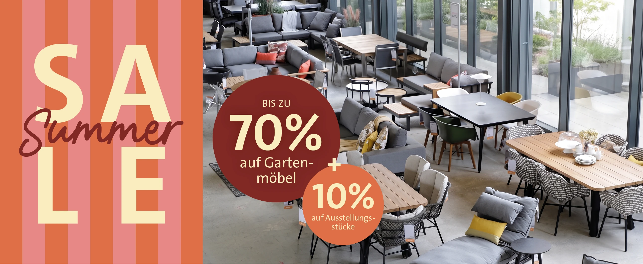 Jusqu'à 70 % de réduction sur les meubles de jardin et 10 % supplémentaires sur les articles d'exposition !