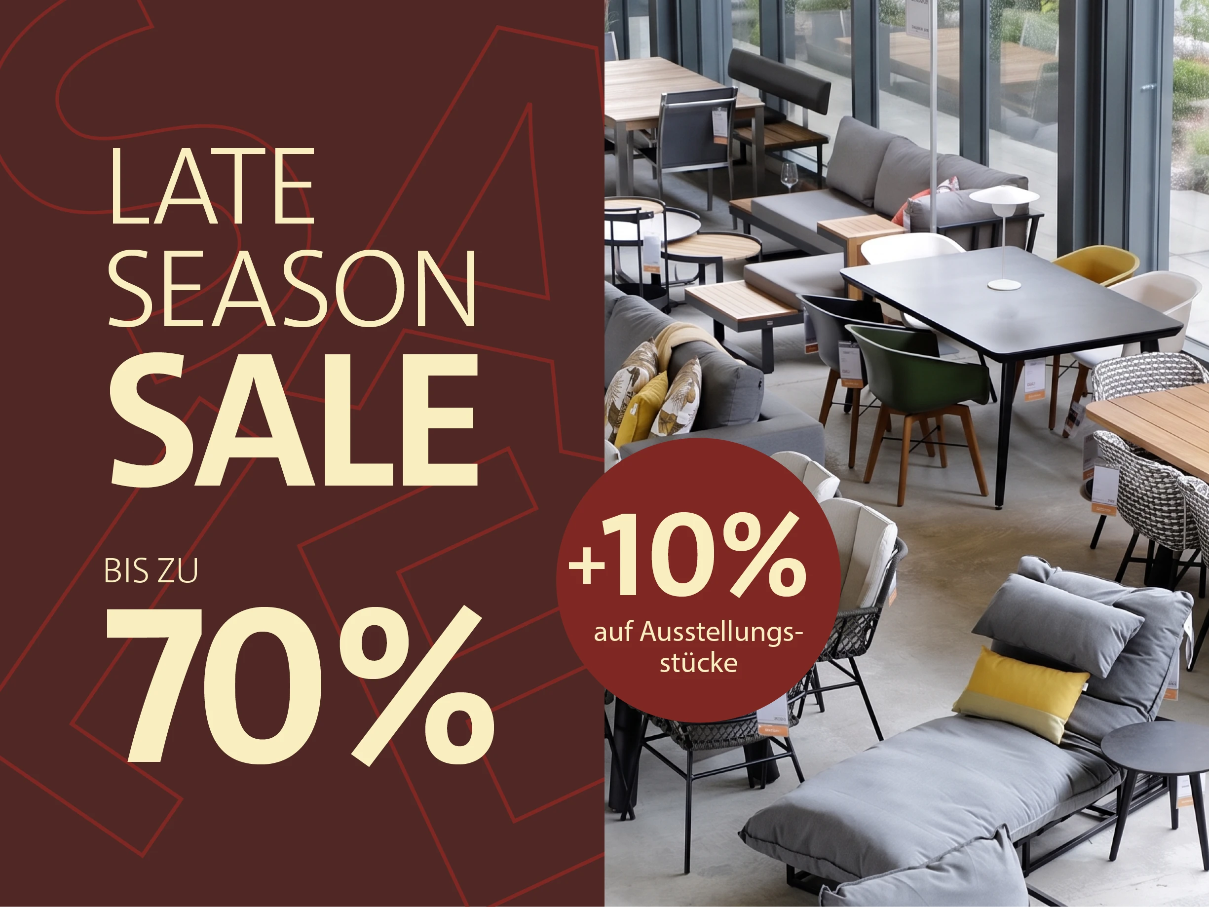 Last chance – Up to 70% off garden furniture + 10% off display items!