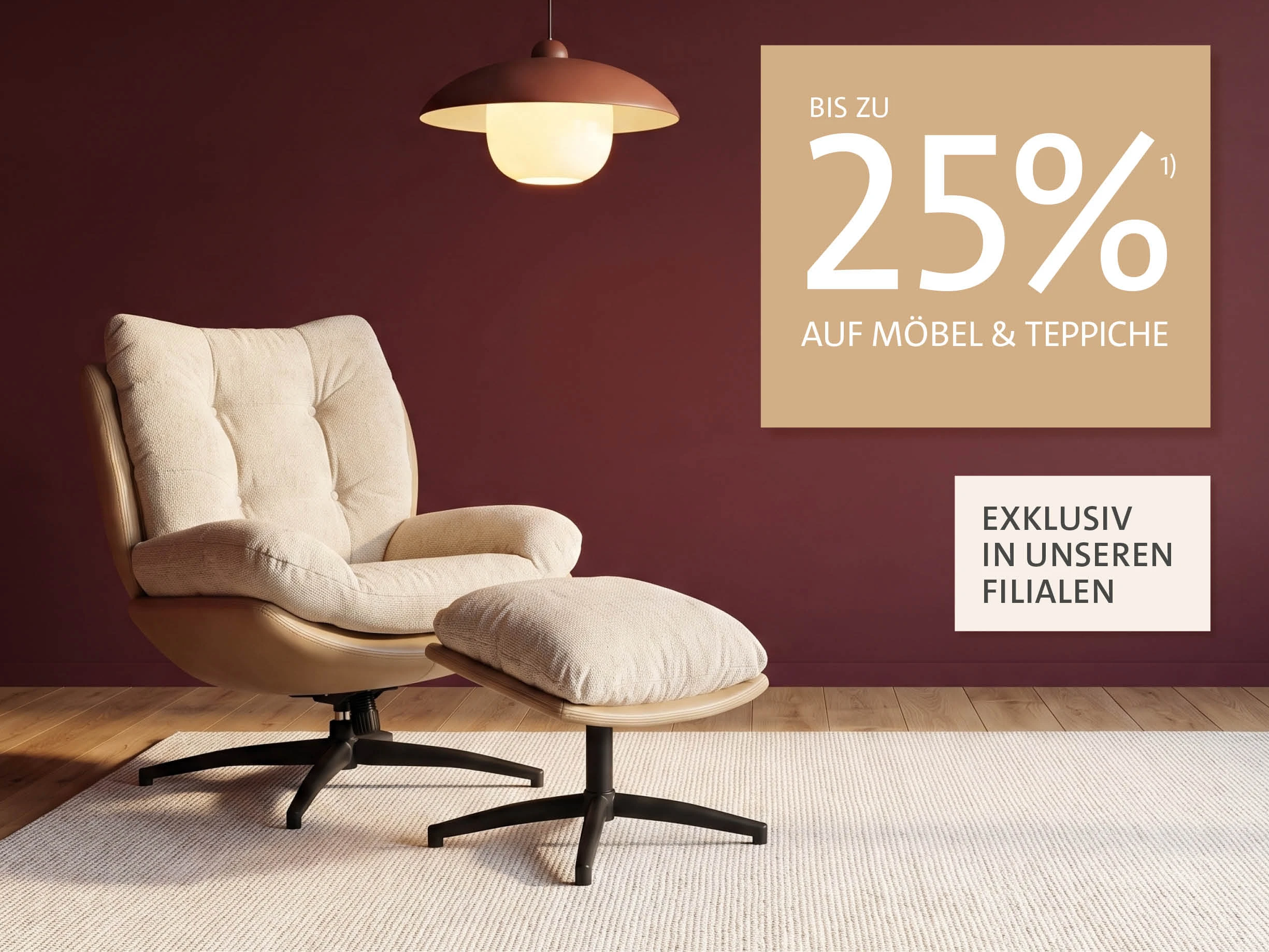 Fall in love with your home – up to 25% off furniture and carpets