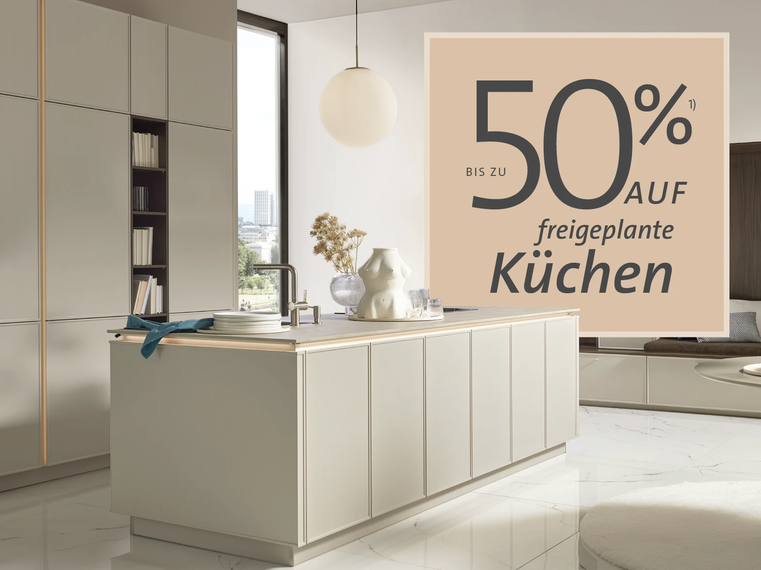 Up to 50% off bespoke kitchens!