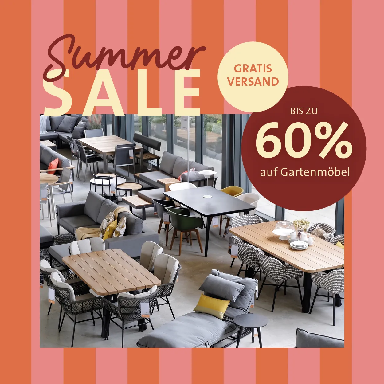 Summer Sale – bis zu 60 % auf Gartenmöbel!